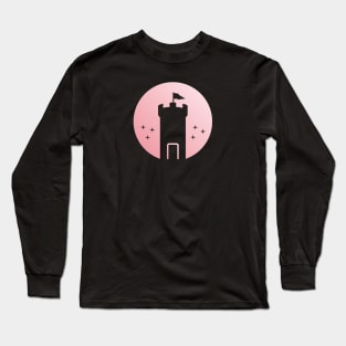 silhouette pink castle Long Sleeve T-Shirt